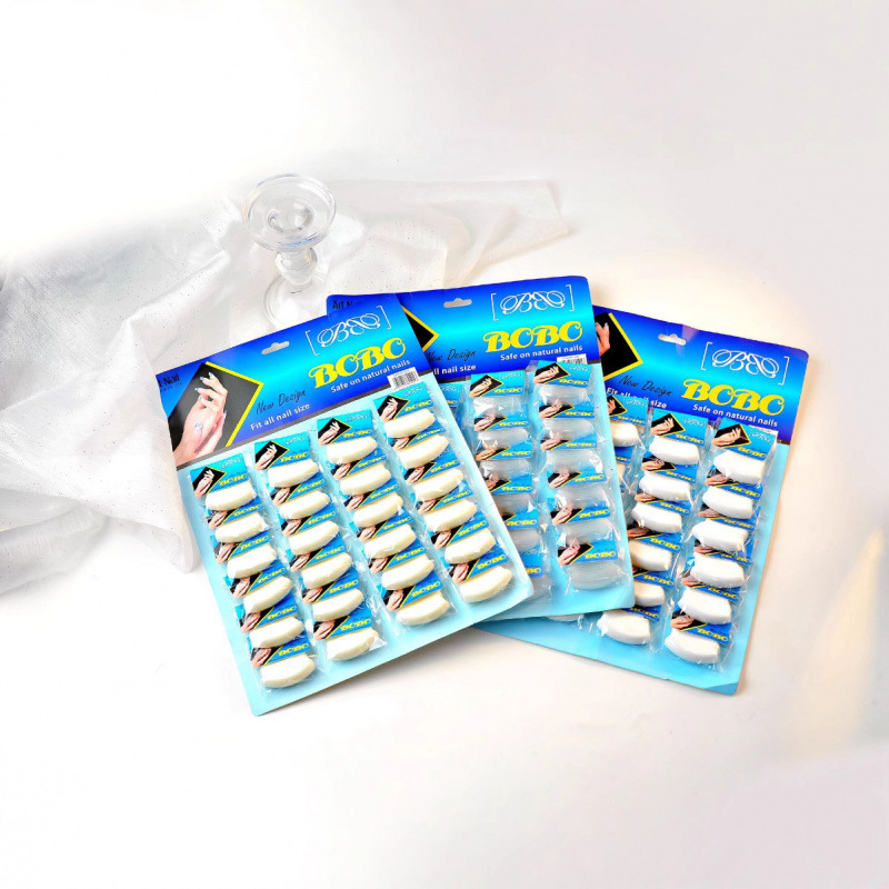 Cross-Border Hot-Selling Popular Large Card-Packed White Nail Series Finished Salon Nails 24-Pack Card-Packed Simple Nail Pieces Manufacturer Batch Cross-Border Hot-Selling Popular Large Card-Packed White Nail Series Finished Salon Nails 24-Pack Card-Packed Simple Nail Pieces Manufacturer Batch