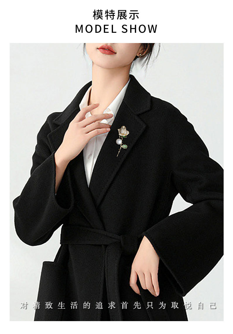 韩版优雅奢华玫瑰花胸针小众高级感花朵别针新款节日礼