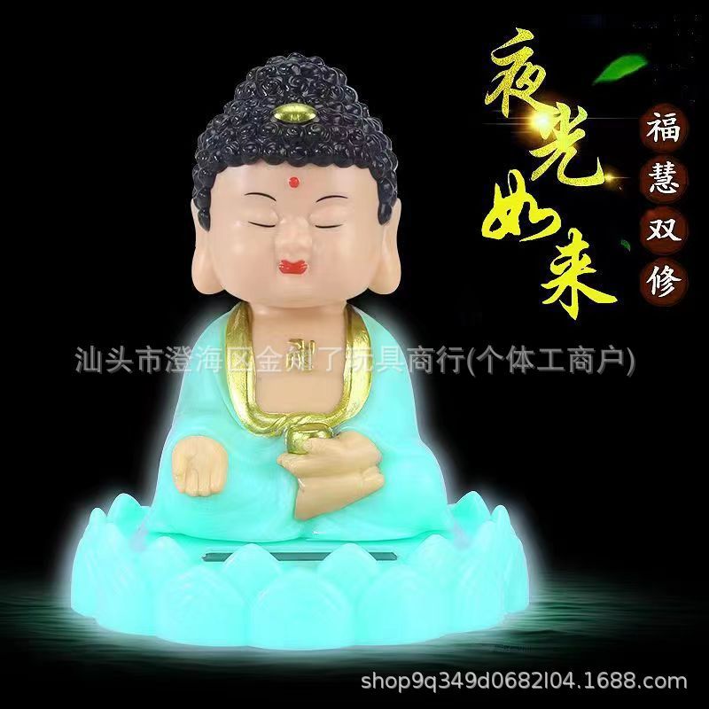 ソーラー禅笑い仏陀装飾品ホームエントランスレジカーポットスケール逆流香装飾品|undefined
