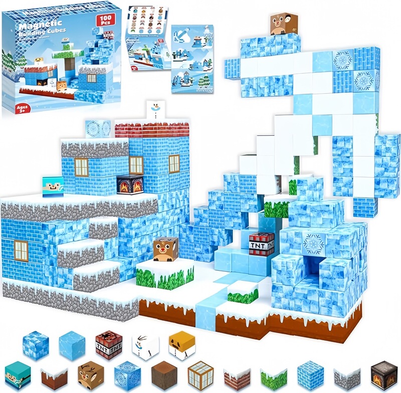 国境を越えたアマゾンマグネチックビル磁気ブロック積み木DIY知育玩具3d立体組み合わせ|undefined