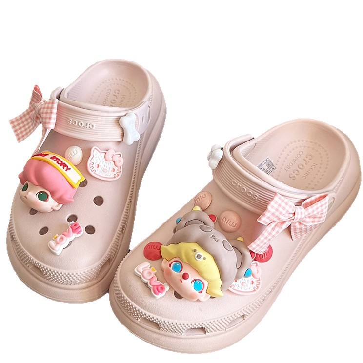 かわいいバブル下駄花漫画アクセサリー diy 靴バックル取り外し可能な立体アクセサリーハイエンド多用途靴花|undefined