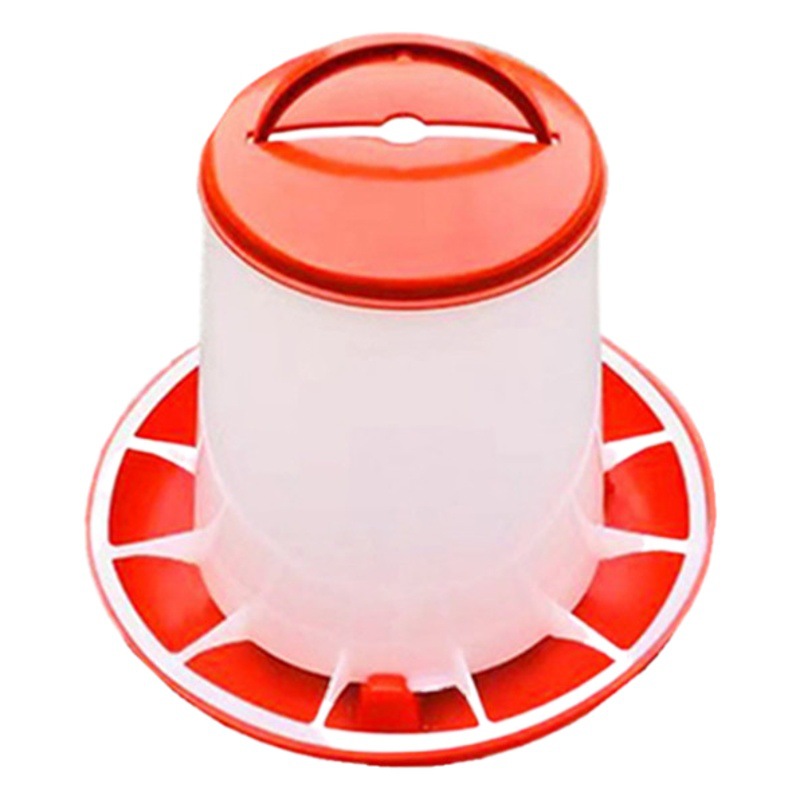 Yujia fábrica de plástico alimentador de pollo con tapa y red de alimentación equipo de alimentación de pollo comedero alimentador barril