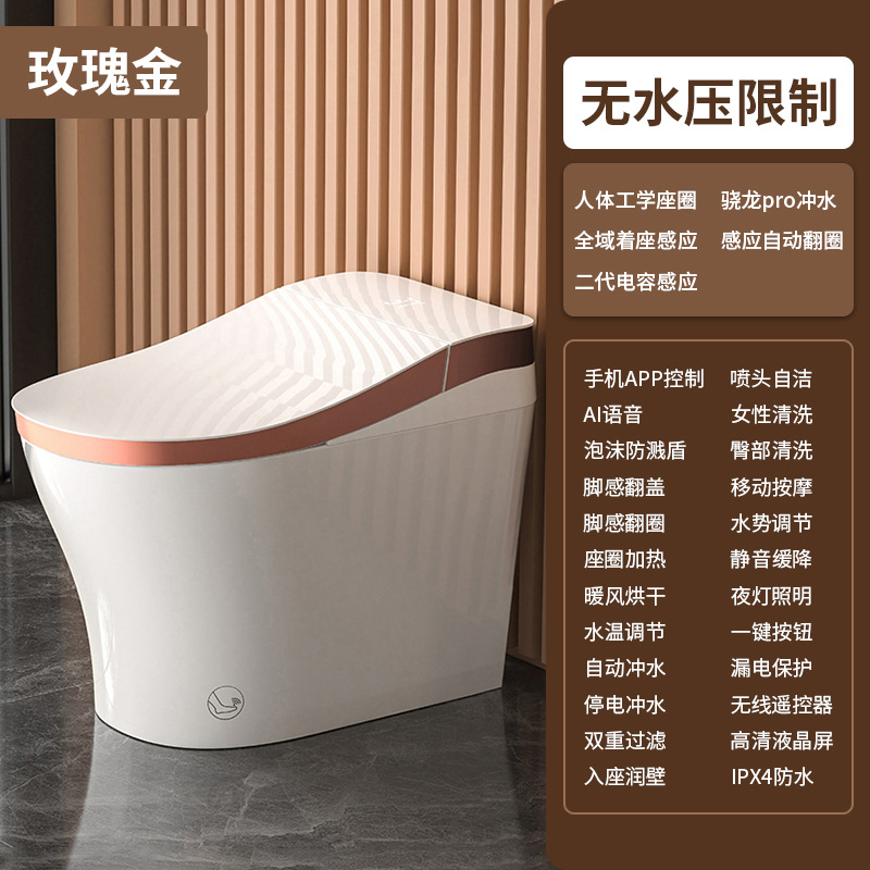 Chaozhou inodoro inteligente de bombeo espeso anti-spillación escudo de espuma anti-odor inodoro inteligente todo en uno ingeniería hotel mayorista