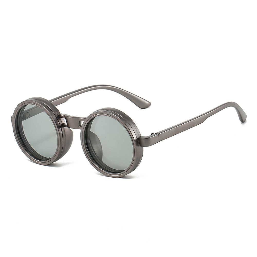 2025 Neue Sonnenbrille im kleinen runden Stil, modische Sonnenbrille mit individueller Persönlichkeit, manuell verstellbar, ideal für Outdoor-Aktivitäten wie Angeln, Großhandel, Trend Cross_voghion.com