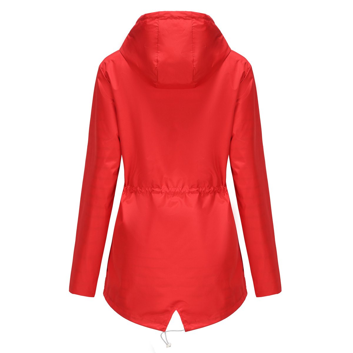 nieuwe lange mouwen anti-spatwater lange windjack dames capuchon gestreepte regenjas cross border plus size dameskleding_voghion.com