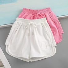 新款夏季运动短裤儿童休闲女童2023外穿薄款洋气装宽松纯色裤子潮