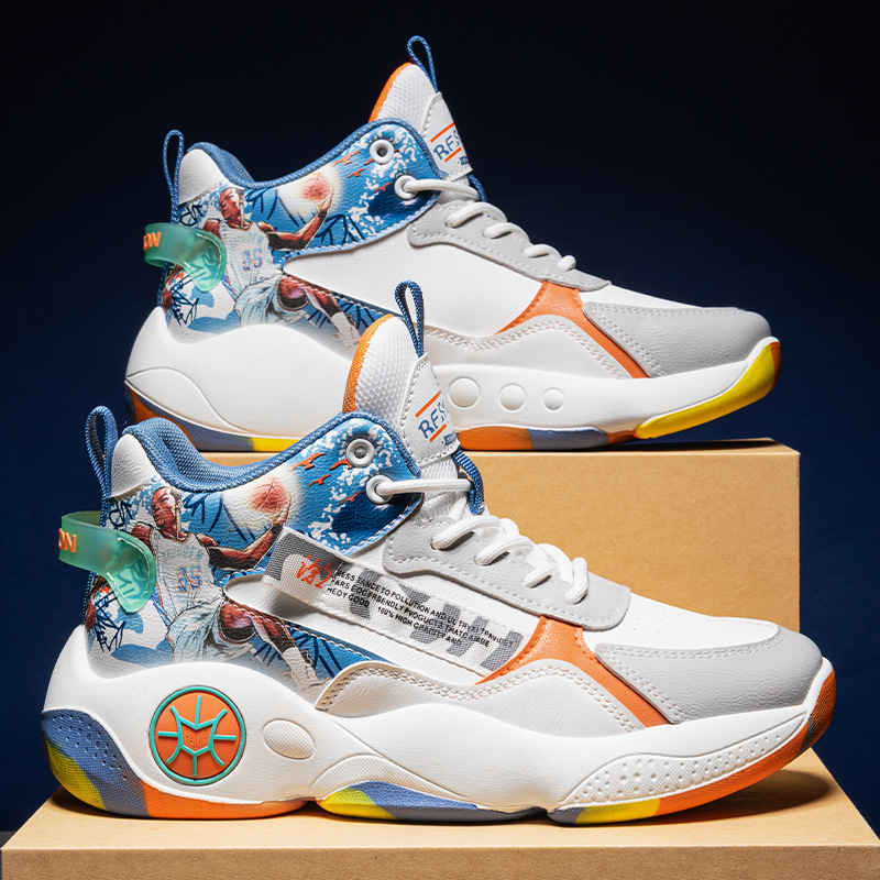 2024 New High-top Men's Shoes sneaker Autumn and Winter Thick-soled Casual Running Teenager Joker Basketball Torre Shoes