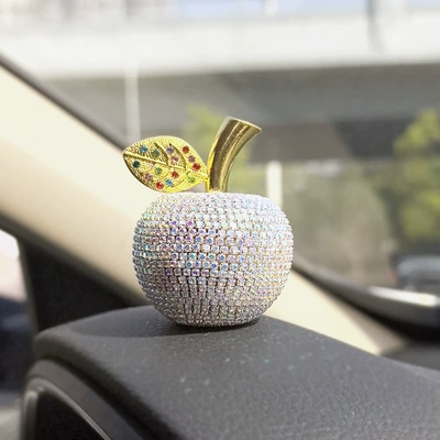 Gift Car Car Creative – Car ornaments - colorful-white-diamond-single-apple