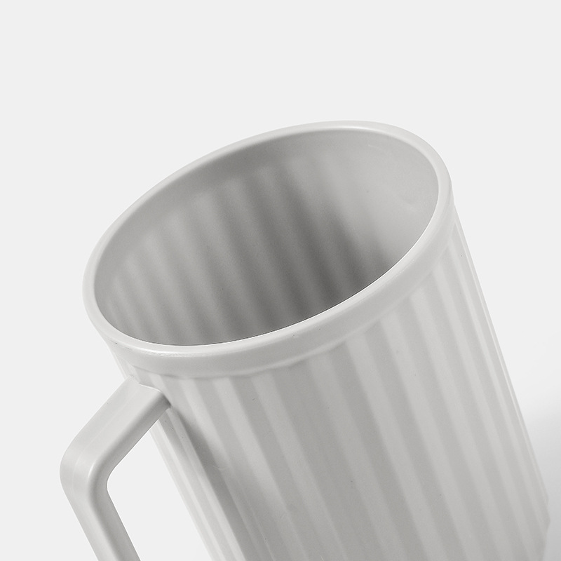 [Taza de enjuague bucal grueso] taza de cepillo de dientes de pareja de tocador doméstico de alto aspecto mango de gran capacidad taza de lavado de patrón vertical