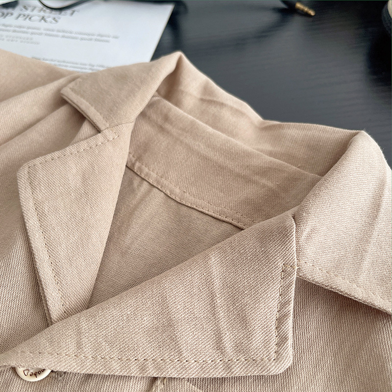 Ensemble d été pour garçon avec col tailleur et manches courtes_voghion.com