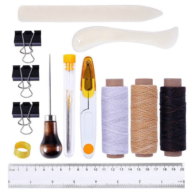Venta caliente transfronteriza Artículos de cuero Artesanía Herramientas de cuero Cuero DIY Juego de costura a mano Paquete de artesanía de cuero Herramientas de arte de cuero