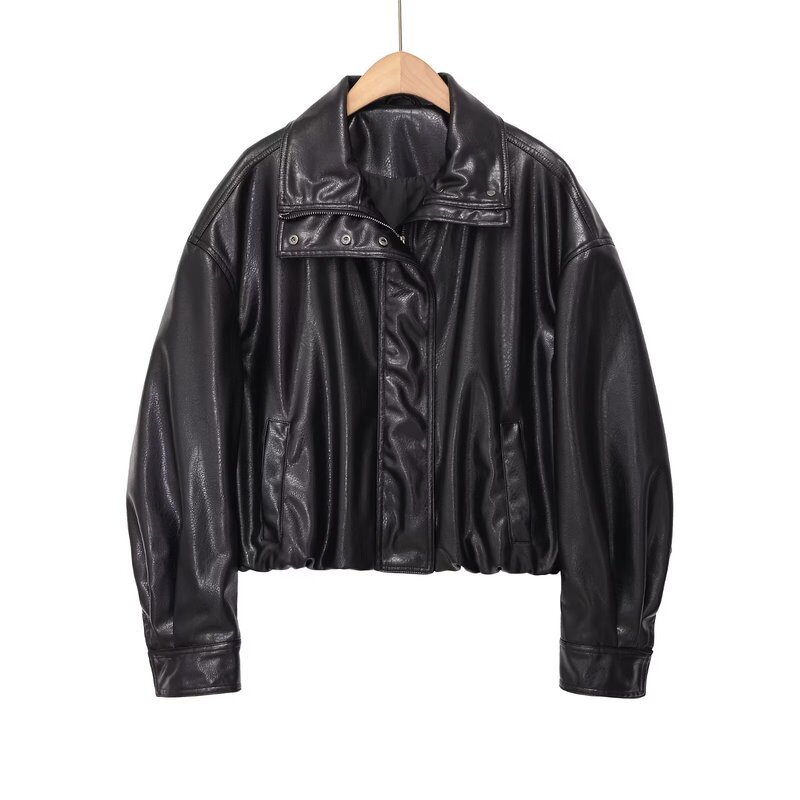 Foreign Trade 2026 Spring New Women's Clothing European and American Style Urban Cool Fluffy Faux Leather Jacket 4391788 Foreign Trade 2026 Spring New Women's Clothing European and American Style Urban Cool Fluffy Faux Leather Jacket 4391788