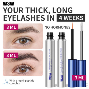 W3W Eyelash Liquid Eyebrow Care Liquid Set Cross-Border Tk Popular Eyebrow and Eyelash Enhancer Liquid 2-Pack Box Wholesale