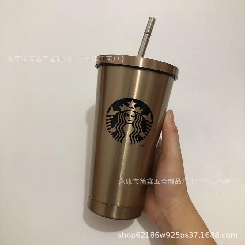 外国貿易の売れ筋ステンレス鋼 304 断熱カップ 16 オンス高価値デスクトップストローカップ学生カップルギフトカップ|undefined