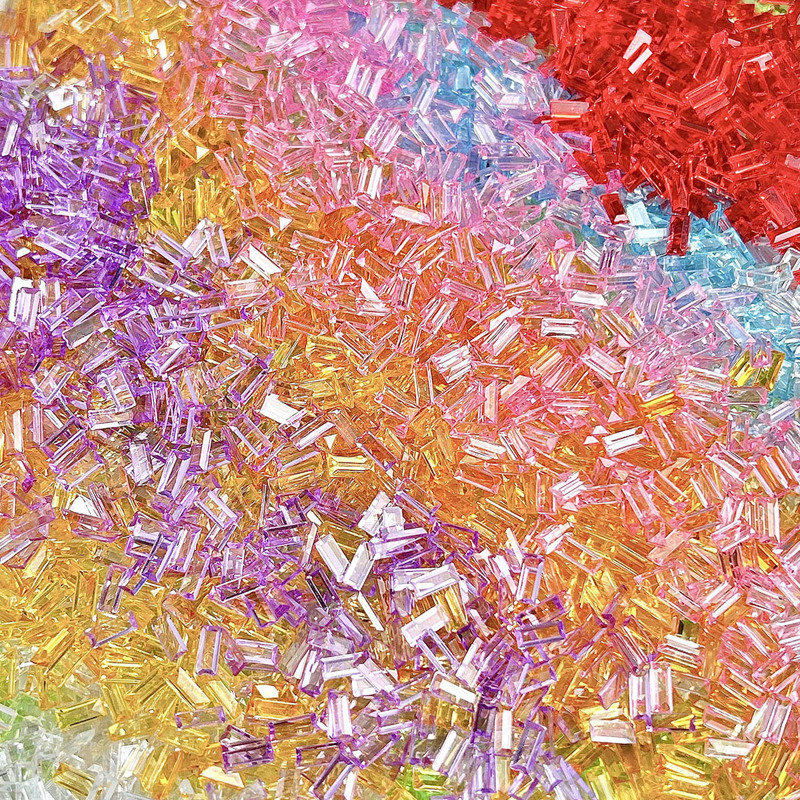 Ice skin hand-made ball diy kneading material bag ice strips acrylic noisy ball decompression toy filling material wholesale