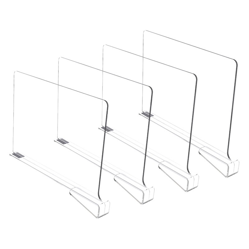 Organizador de gabinete con separador de acrílico y partición de plástico para ropa y bolsos, organizador de escritorio simple. image 1