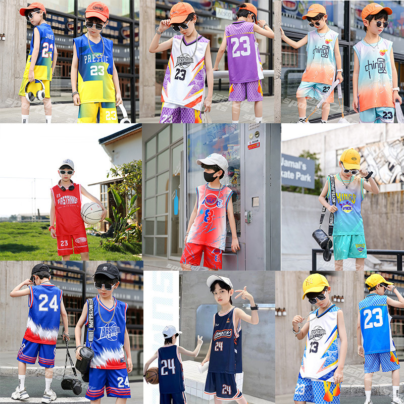 Cross-border for 2025 summer children's sports suit basketball clothes men's quick-drying training clothes children's jerseys wholesale Cross-border for 2025 summer children's sports suit basketball clothes men's quick-drying training clothes children's jerseys wholesale