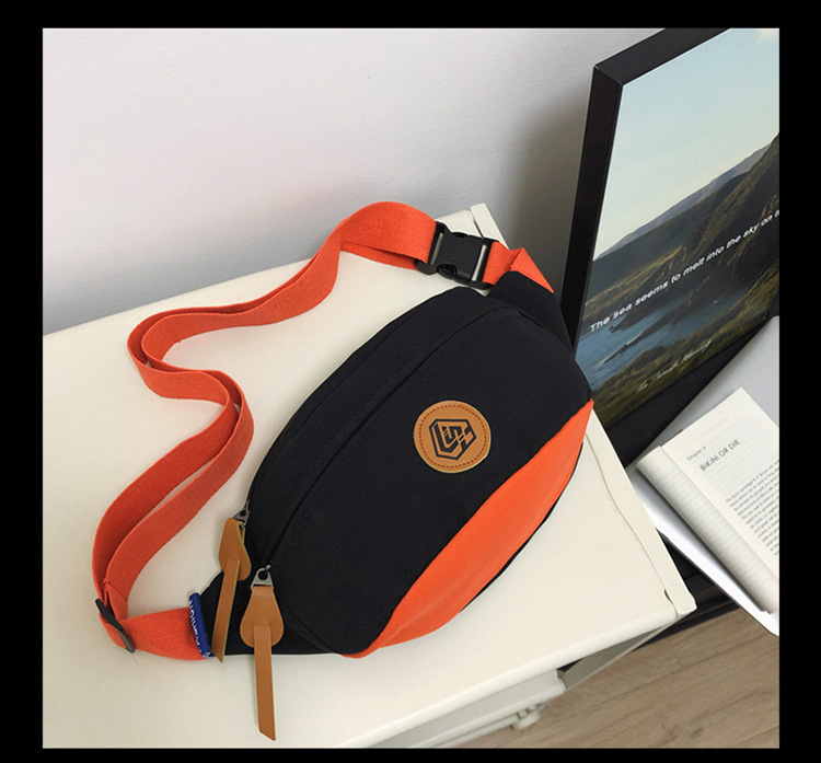 Simple and sporty trendy brand chest bags for both men and women, student waist bags, large-capacity niche single-shoulder bags, crossbody bags for women undefined