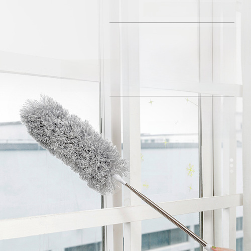 Home dust removal feather duster stainless steel extendable fiber duster, not a feather duster, dust removal duster for dust sweeping 2.8 meters