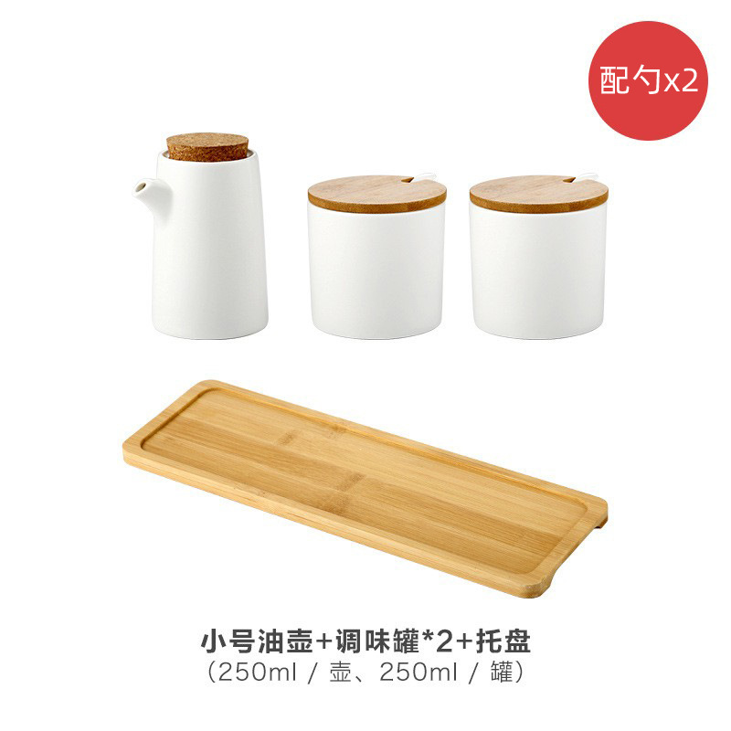 Olla de aceite de cerámica de estilo japonés hogar botella de aceite botella de condimento olla de vinagre condimento caja botella frasco de sal traje