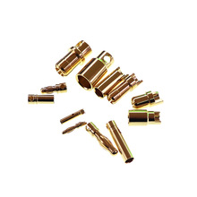 航模纯铜镀金灯笼香蕉插头2/3.5/4/5.5/6/8mm电机电调公母连接器