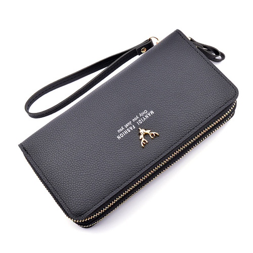 New Wallet Women's Long Clutch Double Zipper Wallet Mobile Phone Bag Fashion Simple Large Capacity Double Layer Wallet
