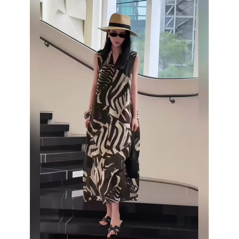 Plus-Size Women's Spring and Summer New Dress, Casual and Versatile, Elegant Long Dress for Work, Stylish Sleeveless Dress Plus-Size Women's Spring and Summer New Dress, Casual and Versatile, Elegant Long Dress for Work, Stylish Sleeveless Dress