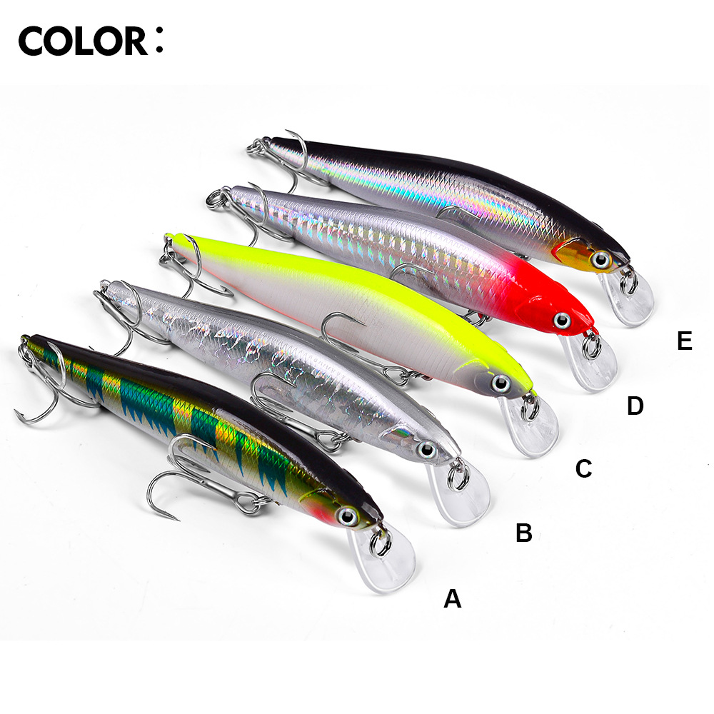 Shallow Diving Minnow Lures Sinking Hard Baits Fresh Water Bass Swimbait Tackle Gear