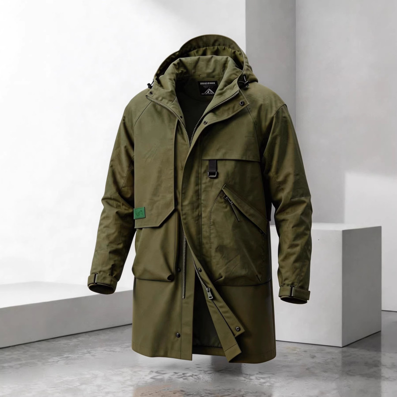 2026 in-stock men's jacket, spring and autumn style, fashionable outdoor texture, casual for hiking and travel, versatile men's zip-up jacket