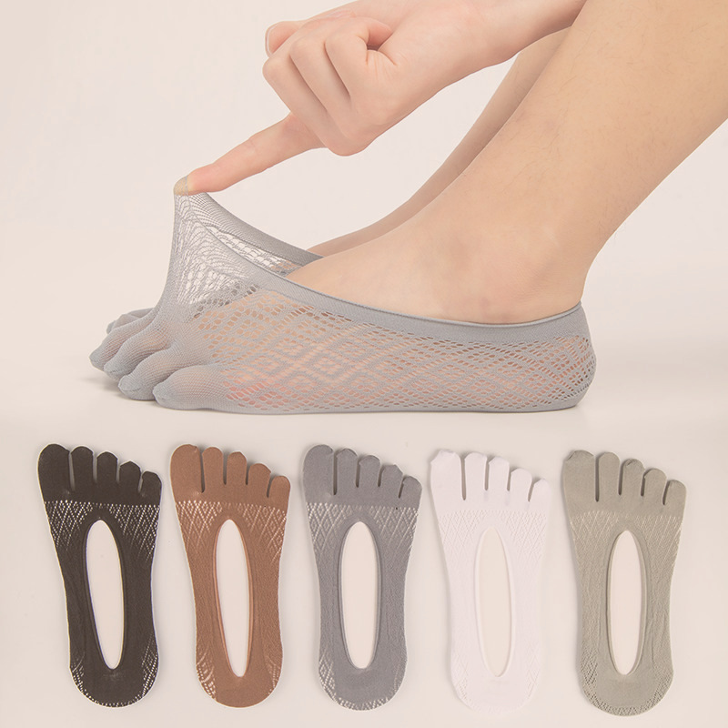 Five-Toe Socks for Men, Summer Thin Velvet Split-Toe Socks, Low-Cut Invisible Socks, Non-Slip Men's Socks, Cross-Border Five-Toe Socks for Men, Summer Thin Velvet Split-Toe Socks, Low-Cut Invisible Socks, Non-Slip Men's Socks, Cross-Border