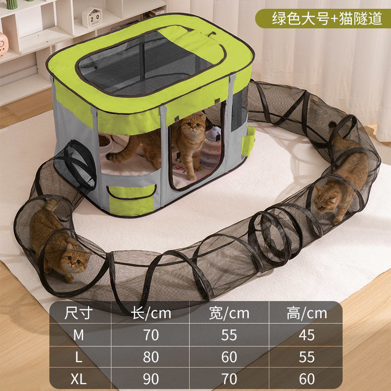 [황록색 대형 분만실 + 터널] 파노라마 뷰 - 직사각형 대형 분만실