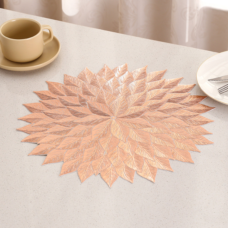 Flores europa estera impermeable a prueba de agua a prueba de aceite tabla de PVC bandera europa estera de lujo ligera estera de taza simple al por mayor