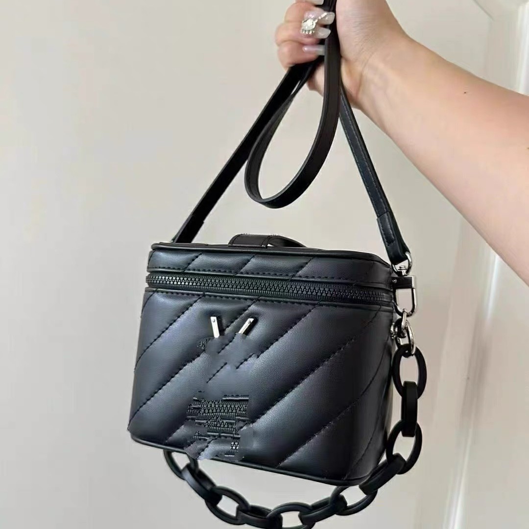 DIY Yangshulin Saint-High Couture Makeup Case Transformation Bag Handheld Mirror Crossbody Small Square Bag High-Quality Box Bag