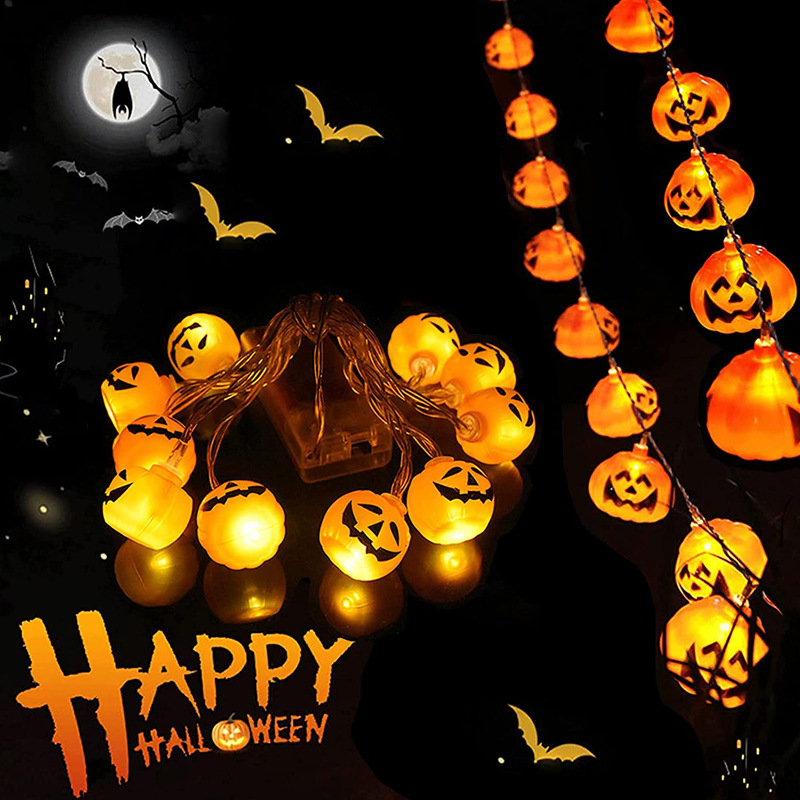 Halloween Lantern Light String LED Holiday Party Atmosphere Decoration Light Pumpkin Skull