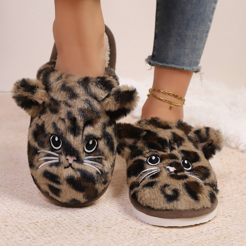 Baotou transfronterizo damas otoño invierno interior y exterior soleas cálidas de peluche zapatillas de algodón zapatillas de espuma EVA suela