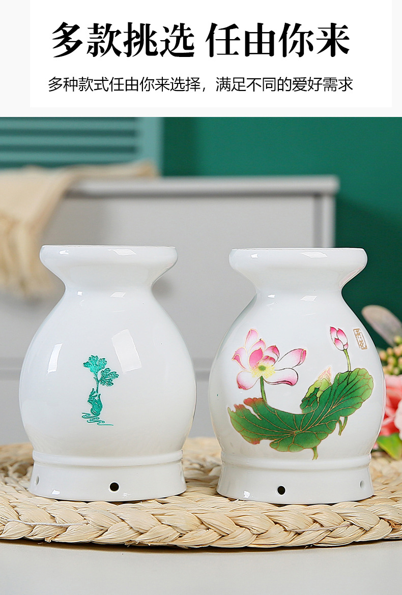 Ceramic Moxibustion Jar Double Layer Heat Insulated Moxa Cup for Home and Spa Use 11.5cm quality and texture