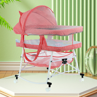 Spot Wholesale Children's Toys Indoor Crib Coaxing Artifact Foldable Multi-Functional Universal Wheel Baby Rocking Chair