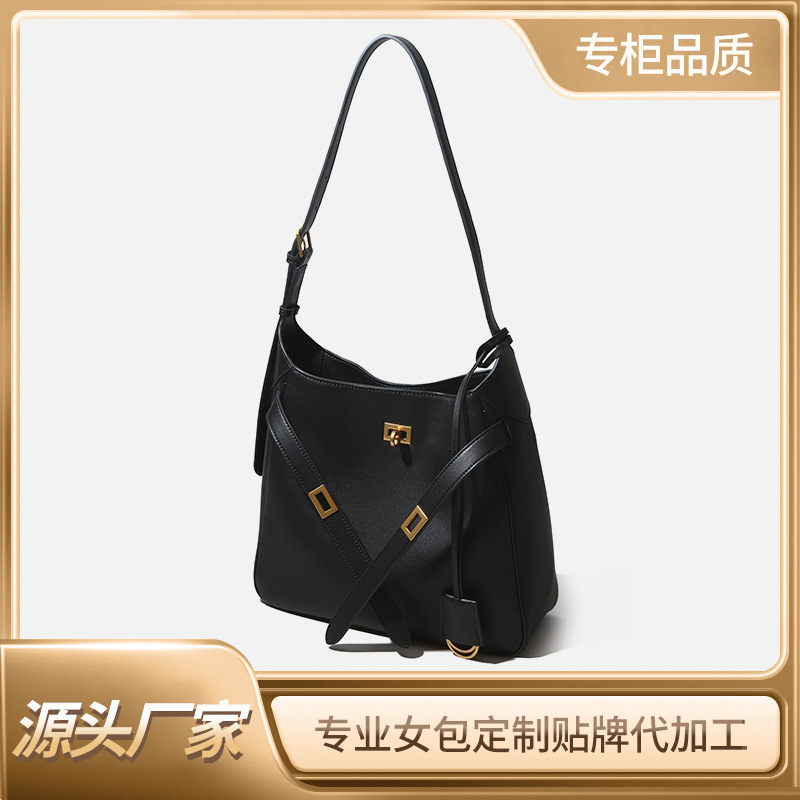 【3天拿样】定制加工贴牌水桶包高级感真皮托特包大容量单肩包