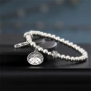 2022虎年新款本命年<font red=H>手链</font>纯银老虎银<font red=H>手链</font> 生肖属虎圆牌银<font red=H>手串</font>礼物