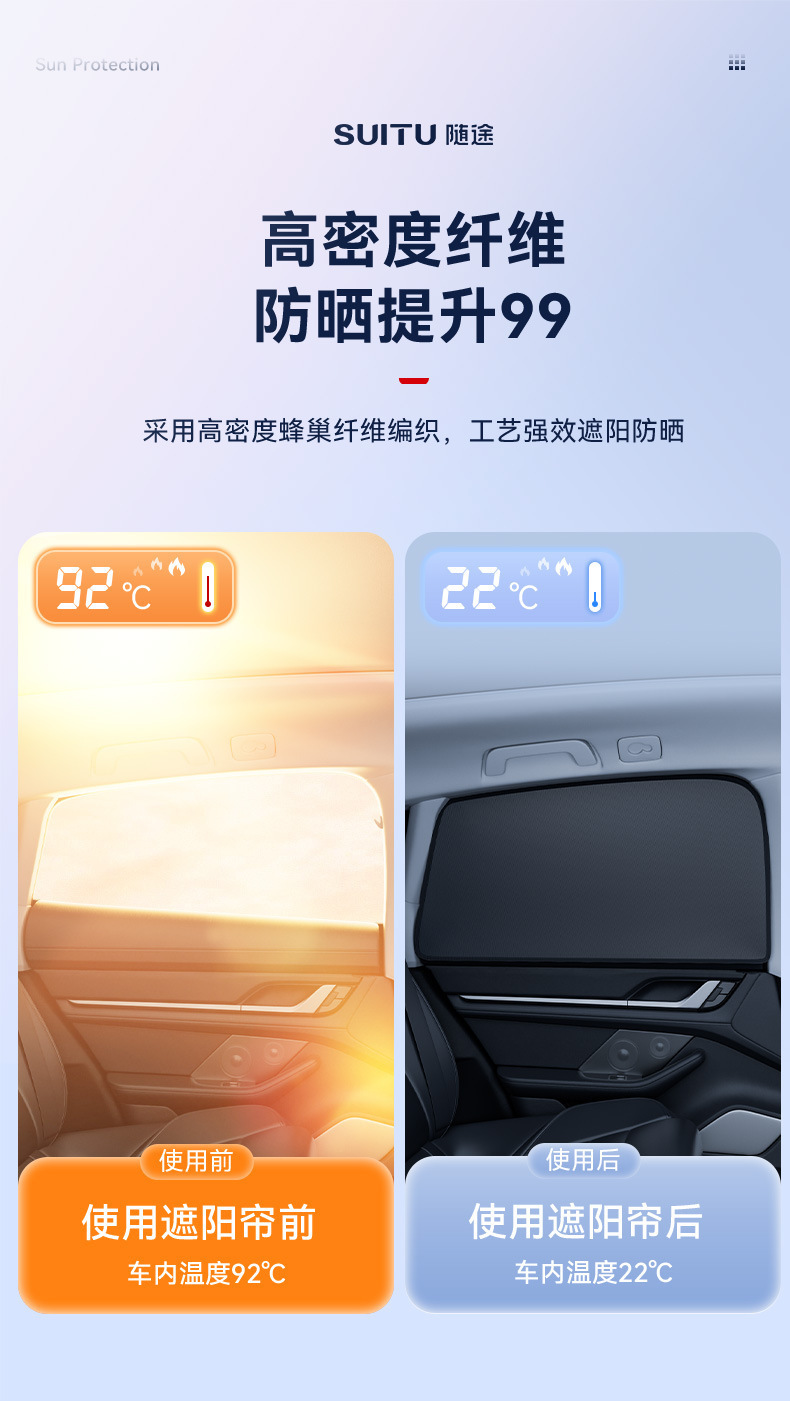Car Sunshade Curtain, Car Window Sun Protection and Heat Insulation, Side Window Sunshade, Privacy Glass, Privacy Curtain, Car Front Windshield Sunshade