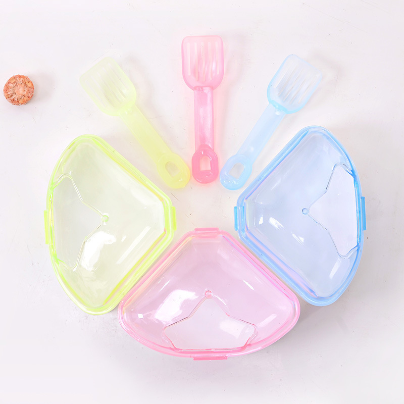 Baño de hámster estrella de pentagrama baño transparente baño de arena de plástico con pala de arena oso de alambre de oro lavabo de baño limpio