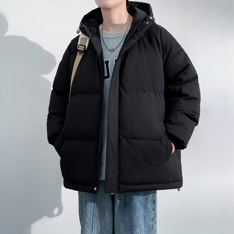 5XL - 8XL ropa de algodón de invierno para hombres suelta con capuzas chaqueta de algodón gruesa chaqueta de pan para hombres chaqueta corta de calor de moda image 1