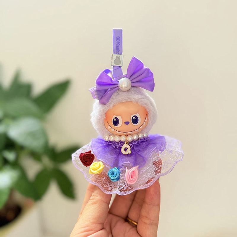迷你版4.0LABUBU搪胶脸毛绒盲盒玩偶衣服圣诞套装小鼻嘎心底密码|undefined