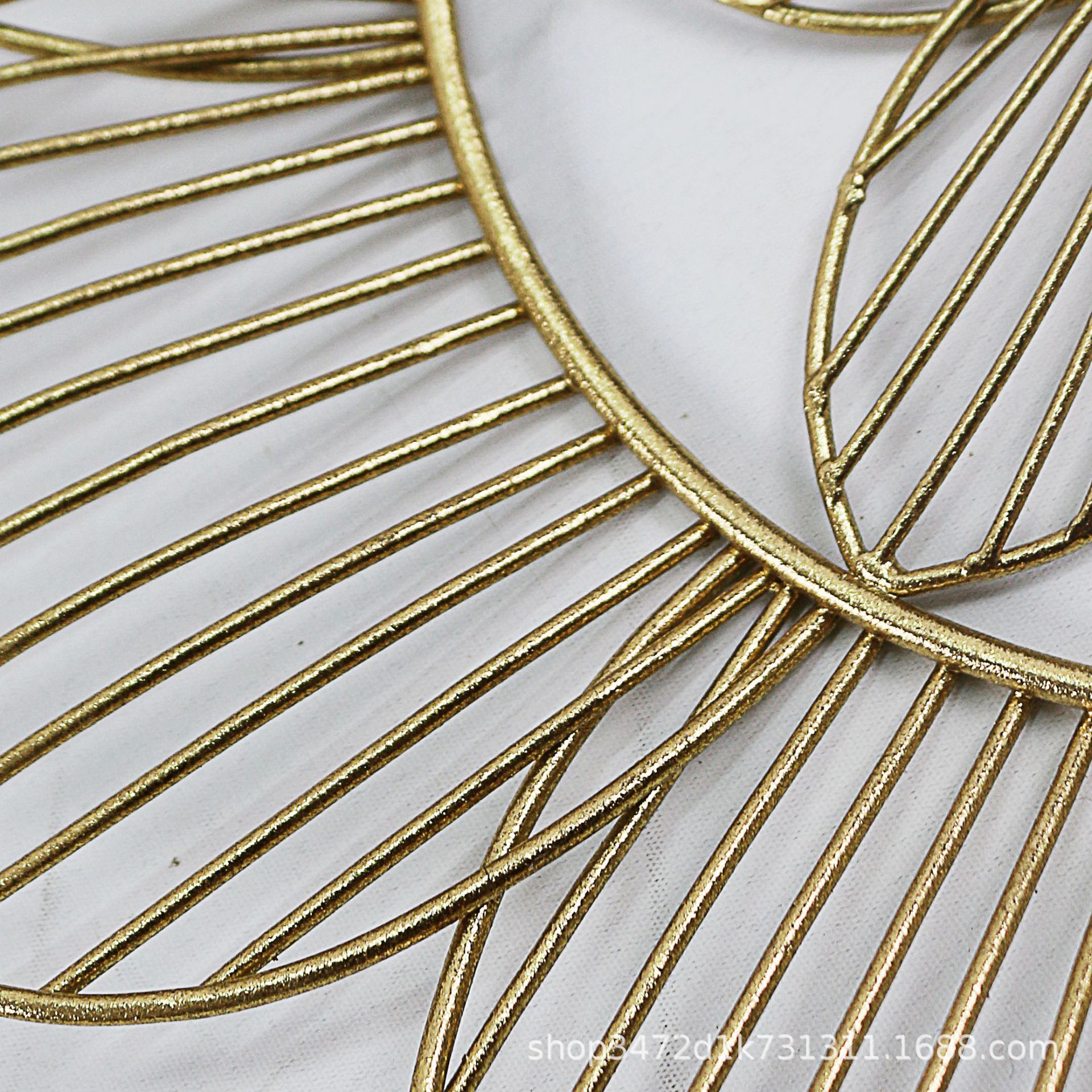 客厅书房餐厅厨房墙饰金属铁艺挂壁饰置物盘 金色果盘零食托盘