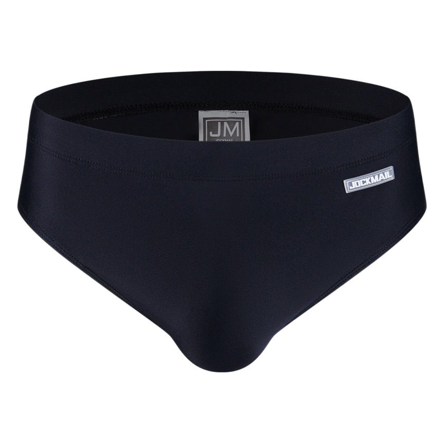 JOCKMAIL Men's Low Waist Front Pocket Hot Spring Swimming Trousers with Push-up Cup Anti-embarrassment Bikini Trunks