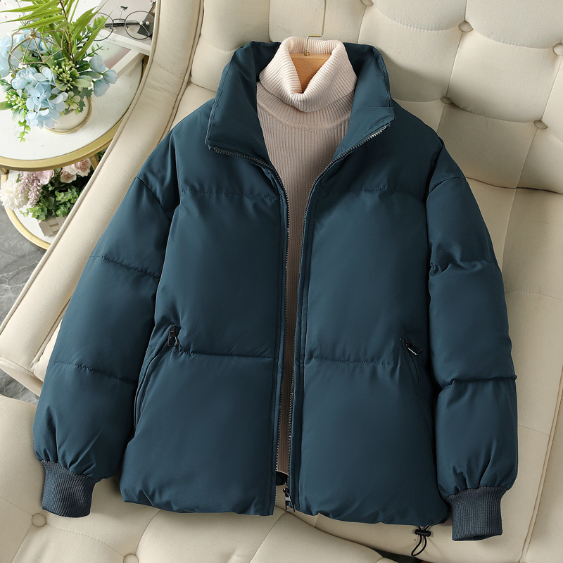 外贸爆款短款羽绒棉服立领韩版加厚小个子面包服冬季宽松保暖外套|undefined