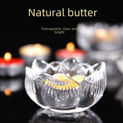 Mengen Plant Scented Candle Lamp Smokeless Lotus Aromatherapy Candle Lamp Birthday Home Use Incense Burning Bodhi Long-Lasting Lamp Wholesale