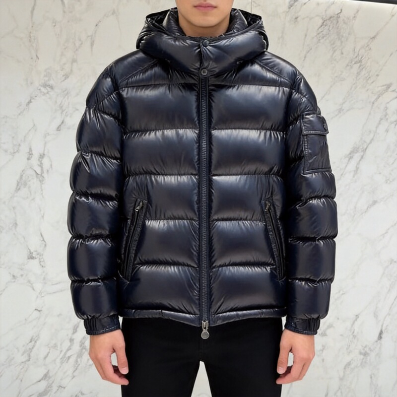M's Moncler Maya down jacket, autumn and winter new black thickened short style with white duck down, new coat for men and women M's Moncler Maya down jacket, autumn and winter new black thickened short style with white duck down, new coat for men and women