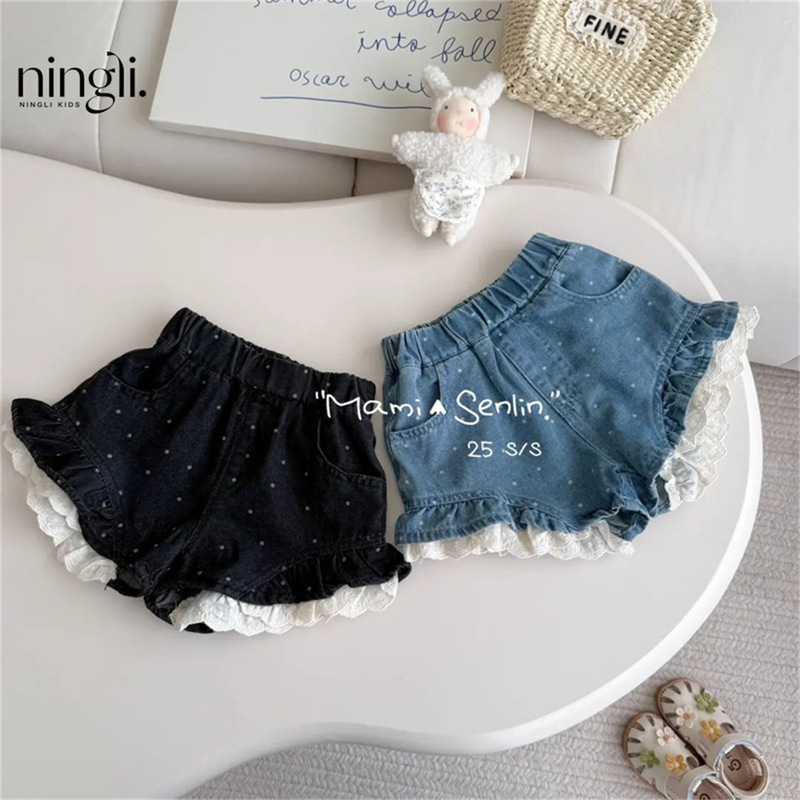 Girls' Denim Shorts 2026 Summer Thin Style Baby Girl Shorts Children's Jeans Stylish Baby Shorts