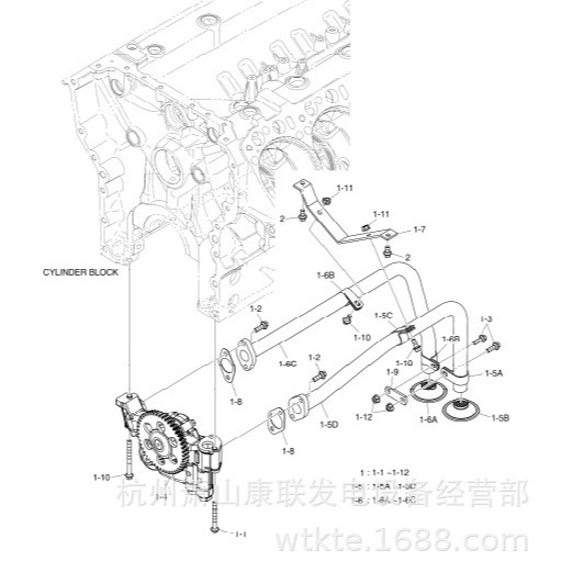 420218-00660吸油管组件 DP222CC 斗山